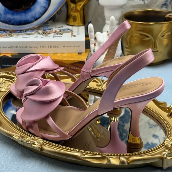 🆕 TED BAKER LONDON 🧿 NWOB ARIA ROSE Pink Floral Applique Sandal, Sz 6.5 / 37 - Picture 10 of 14